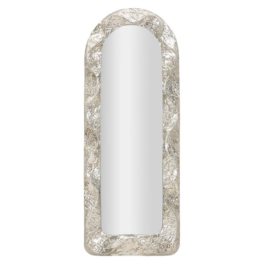 Dadava, Specchio Cornice Effetto Materico, 61x160h cm Argento