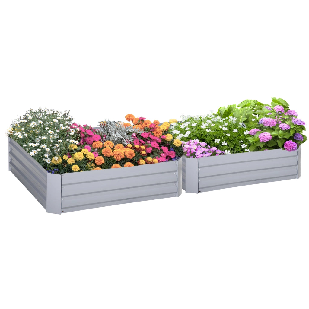 Pflanzkasten 2 Pezzi ¨C zephmum ¨C Grigio Acciaio 100x100x30 cm