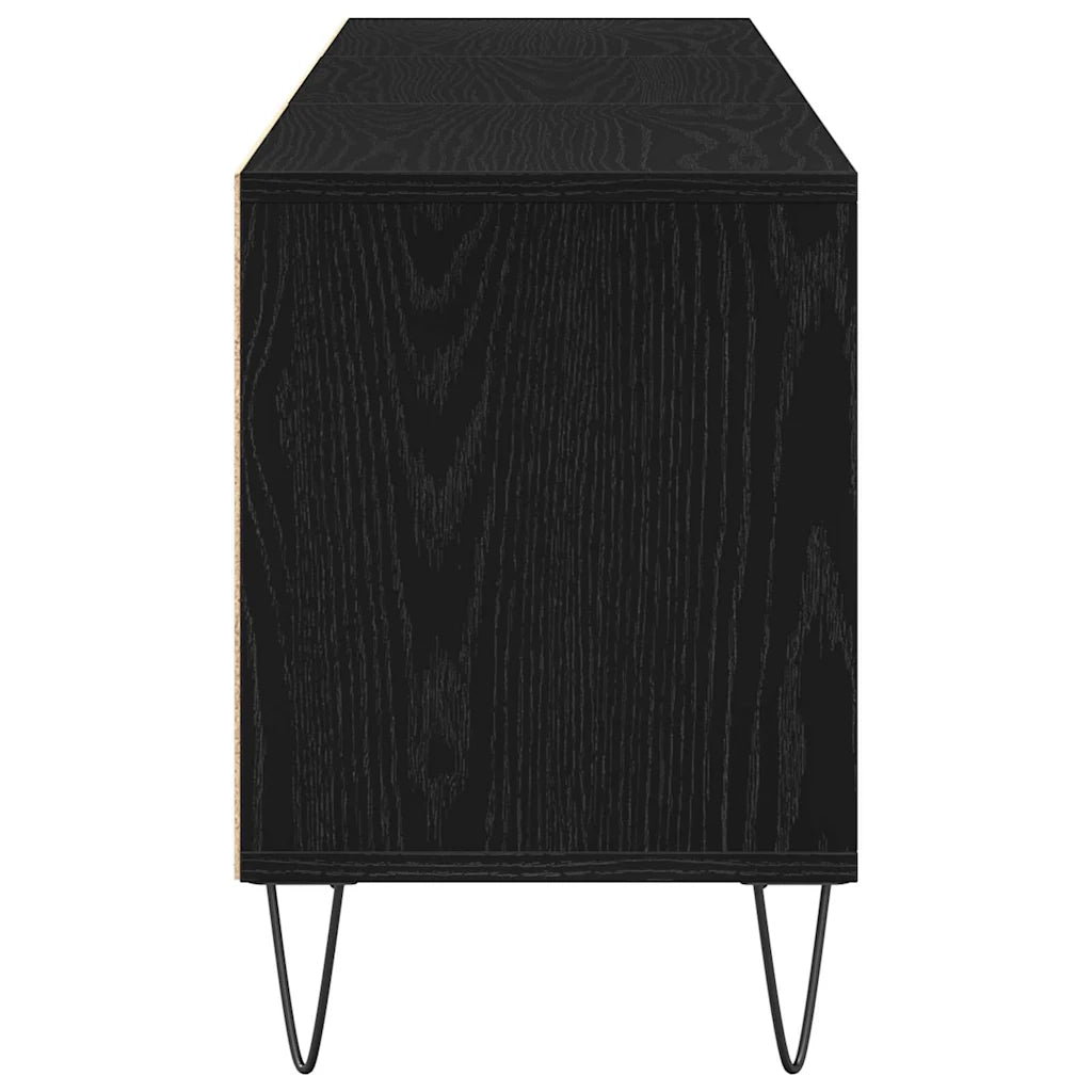 Mobile TV Rovere Nero 150 x 30 x 44,5 cm Legno multistrato 862877