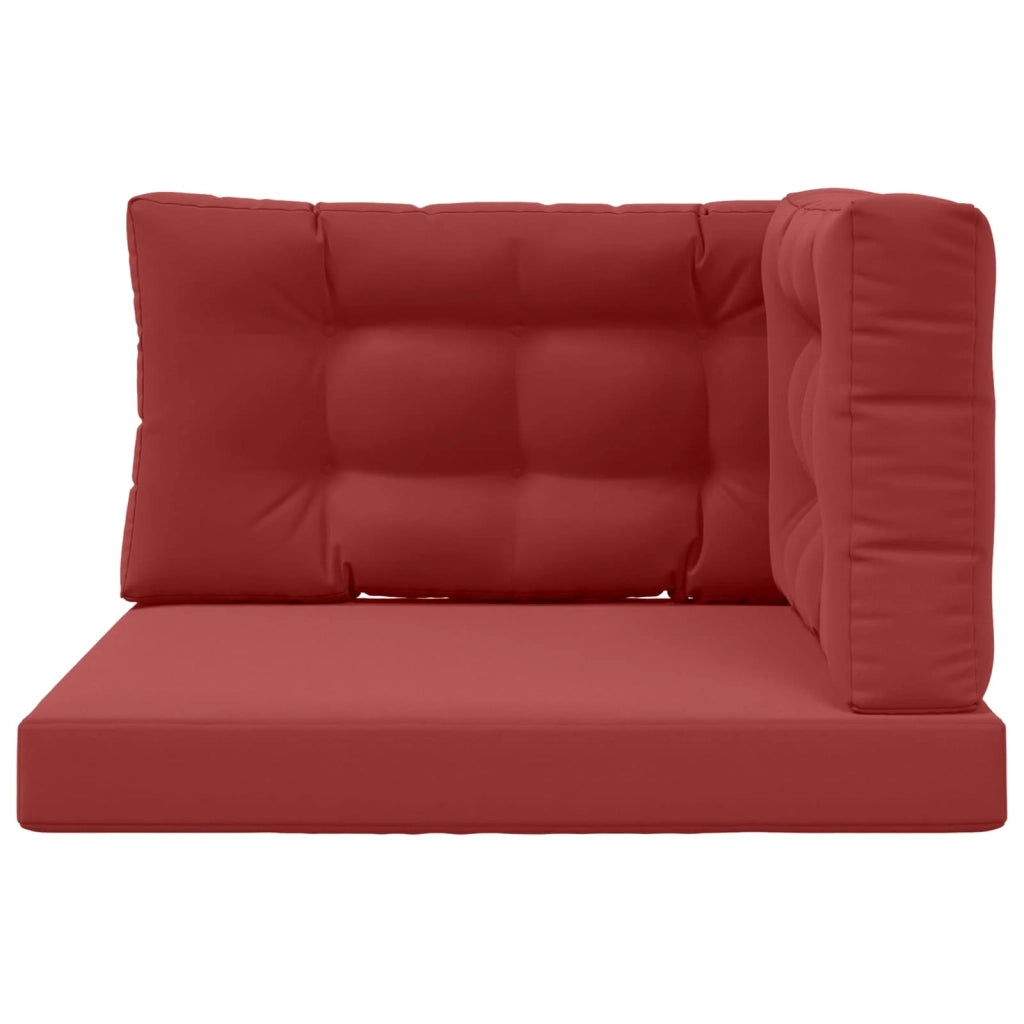 Cuscino per divano da esterno 3 pcs Rosso vino Poliestere