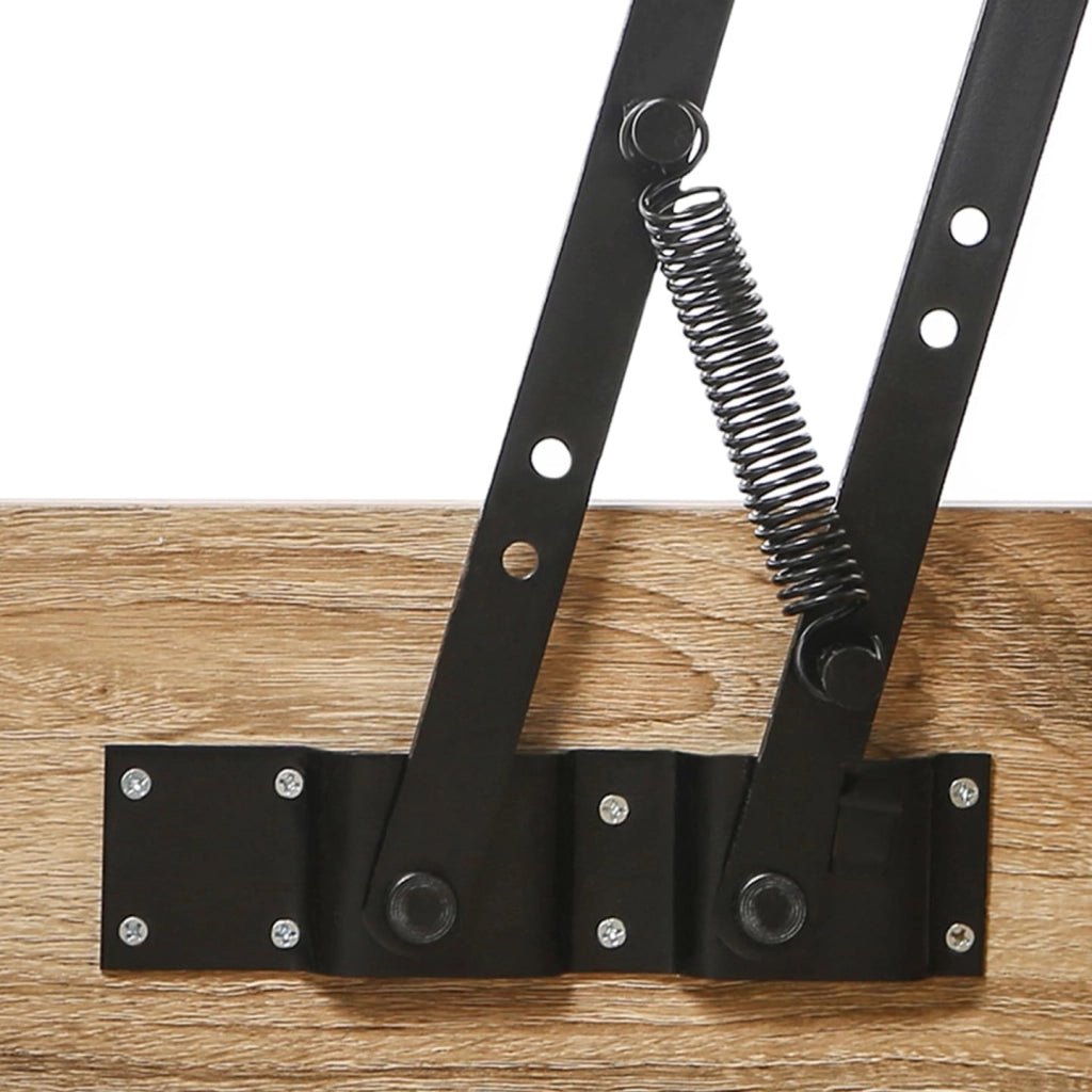 Tavolino DETROIT de design industriale legno e metallo bianco
