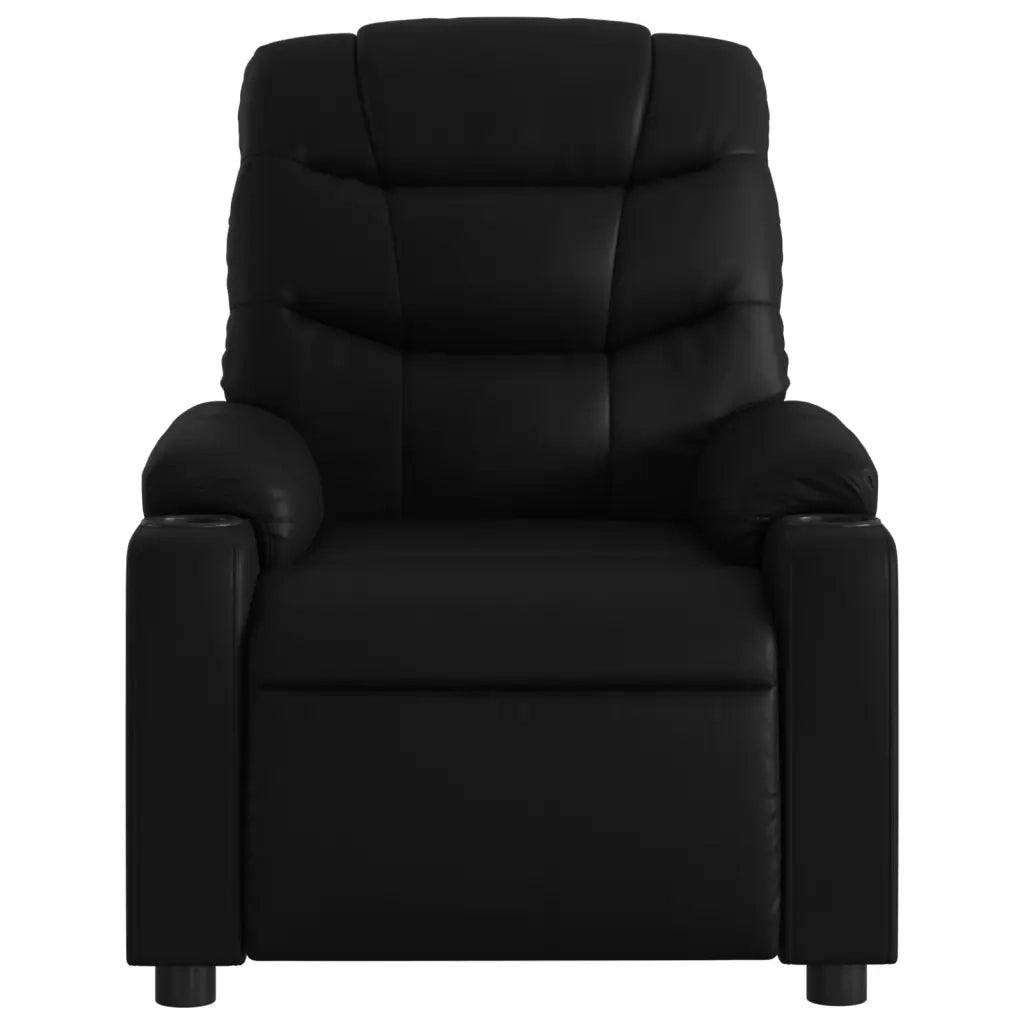 Poltrona reclinabile massaggiante in Similpelle Nera 3206847