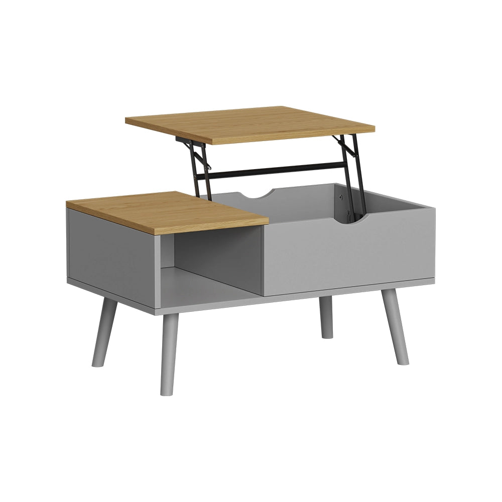 Vicco tavolino soggiorno Grigio 76 x 45 cm con funzione di sollevamento