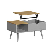 Vicco tavolino soggiorno Grigio 76 x 45 cm con funzione di sollevamento