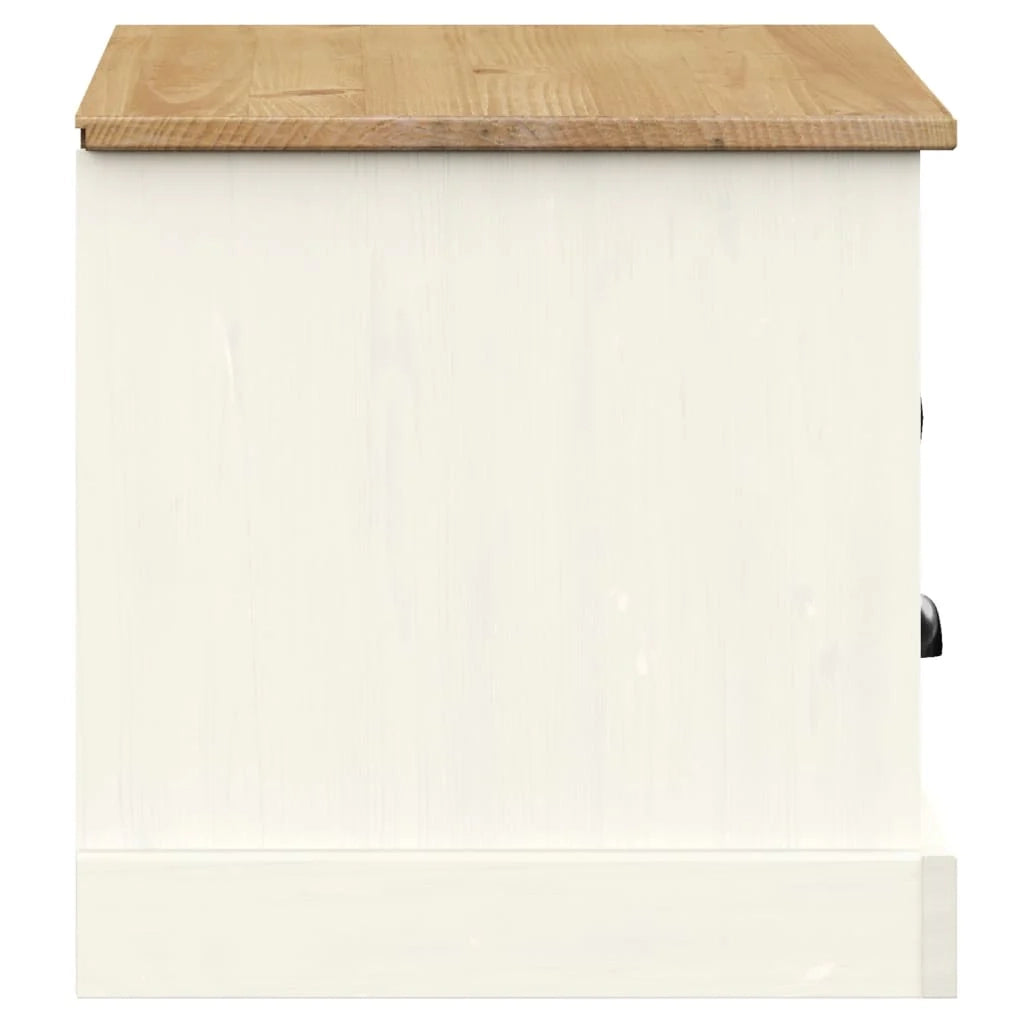 Mobile TV multimediale scaffale per televisione televisione buffet sala da pranzo soggiorno camera da letto 106 x 40 x 40 cm legno massello di pino bianco 02_0028508