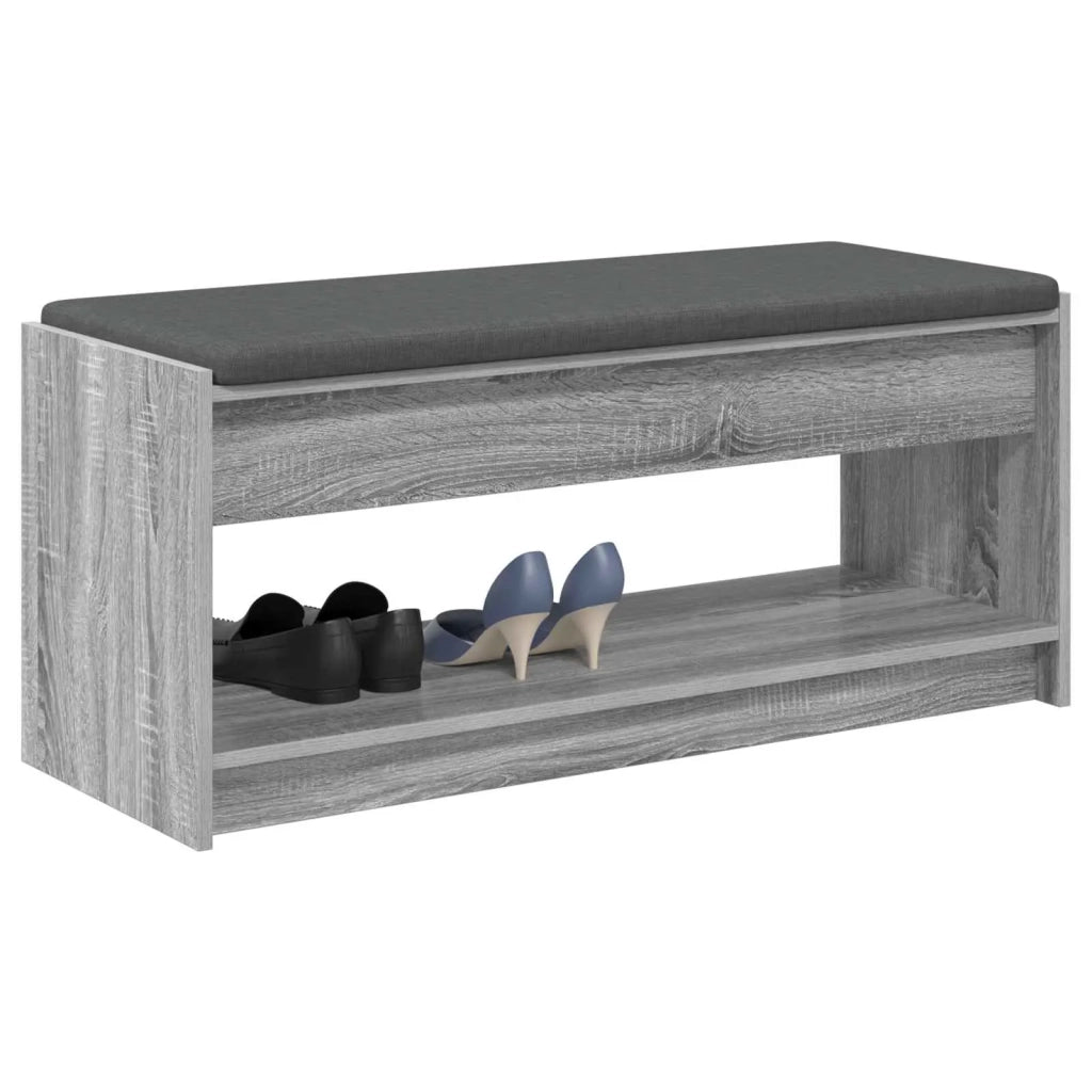 Panca per ingresso Sonoma grigia 103 x 38 x 45 cm 891589