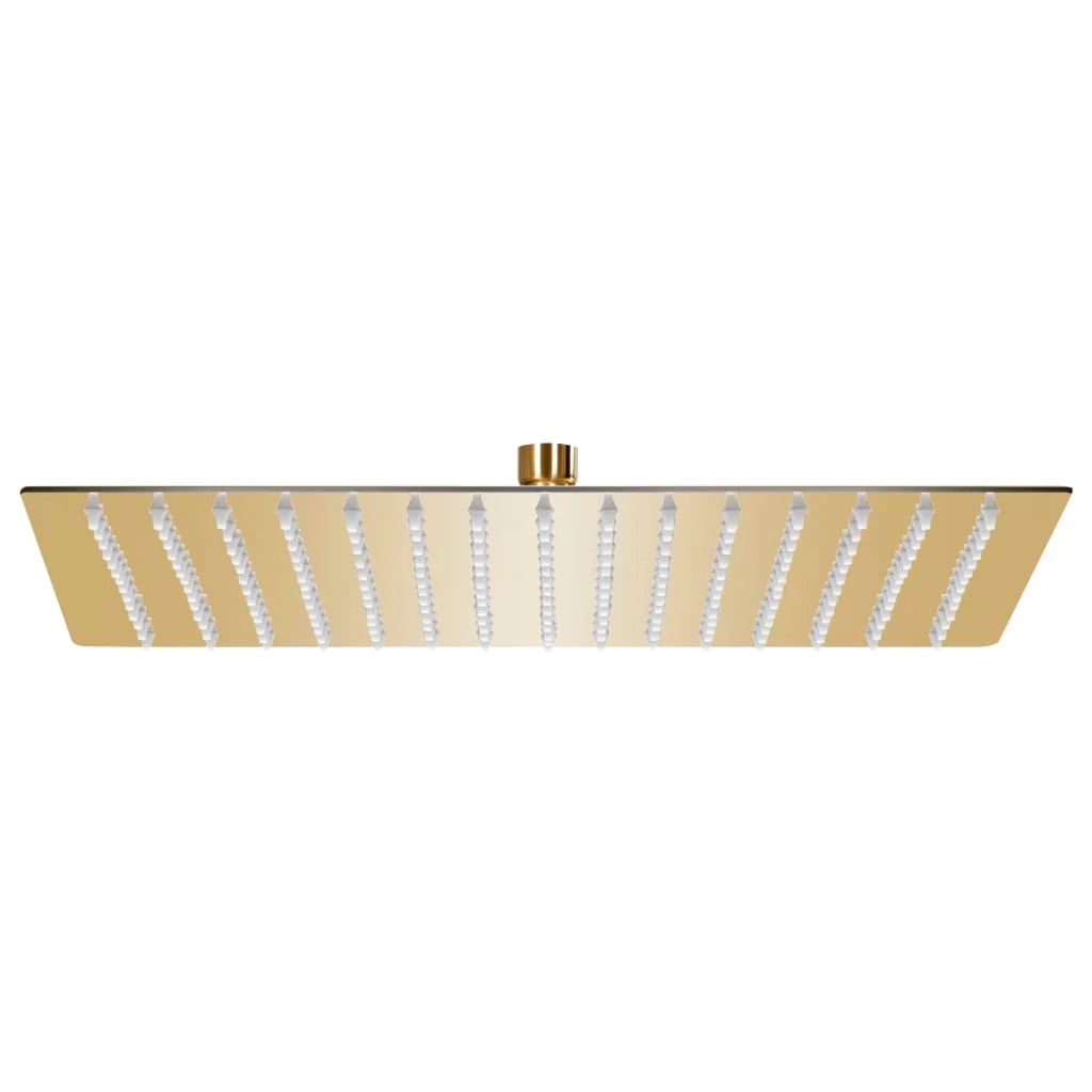 Soffione doccia a pioggia in acciaio inox 40 x 40 cm quadrato finitura oro 02_0002093