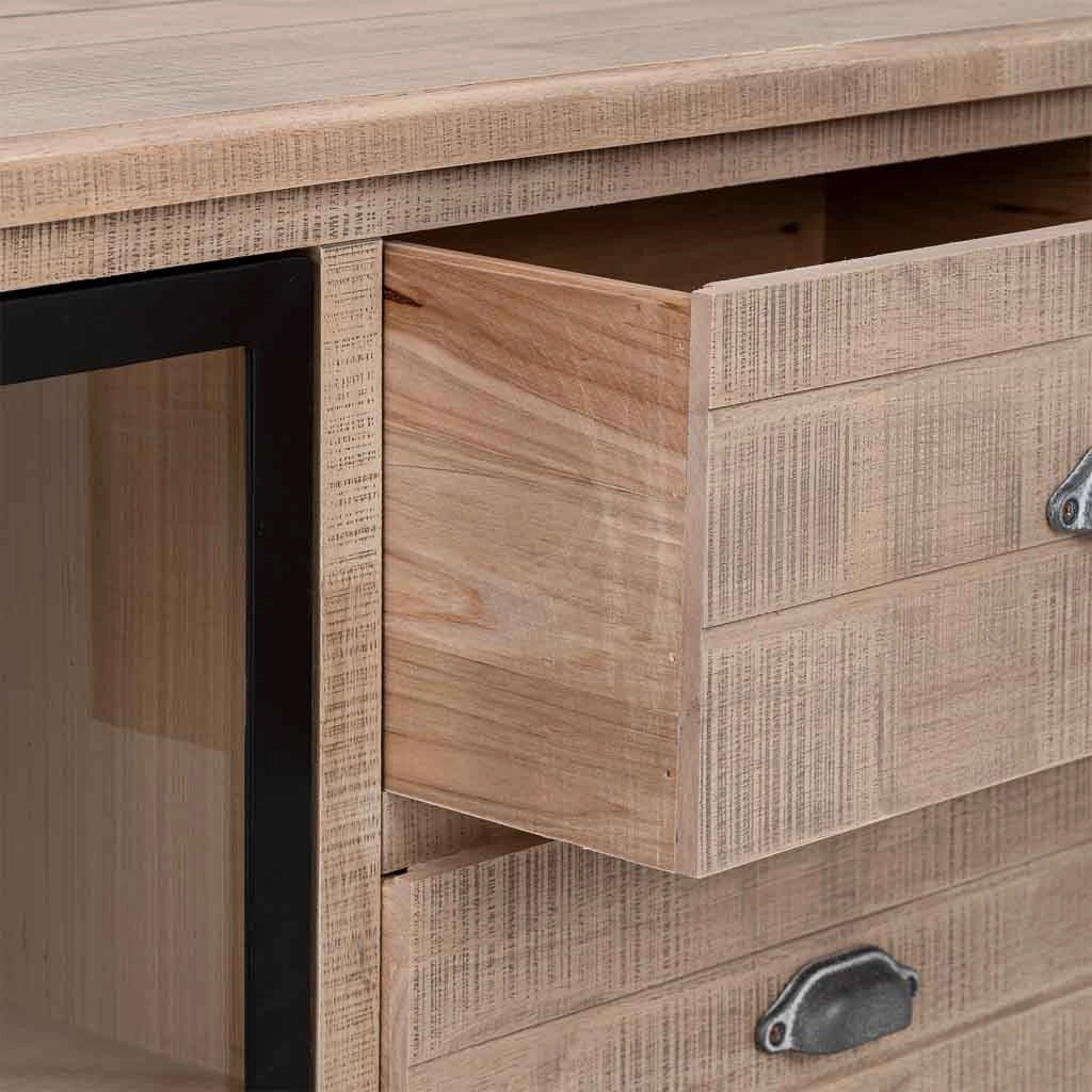 Credenza in legno marrone 150x40x83h cm