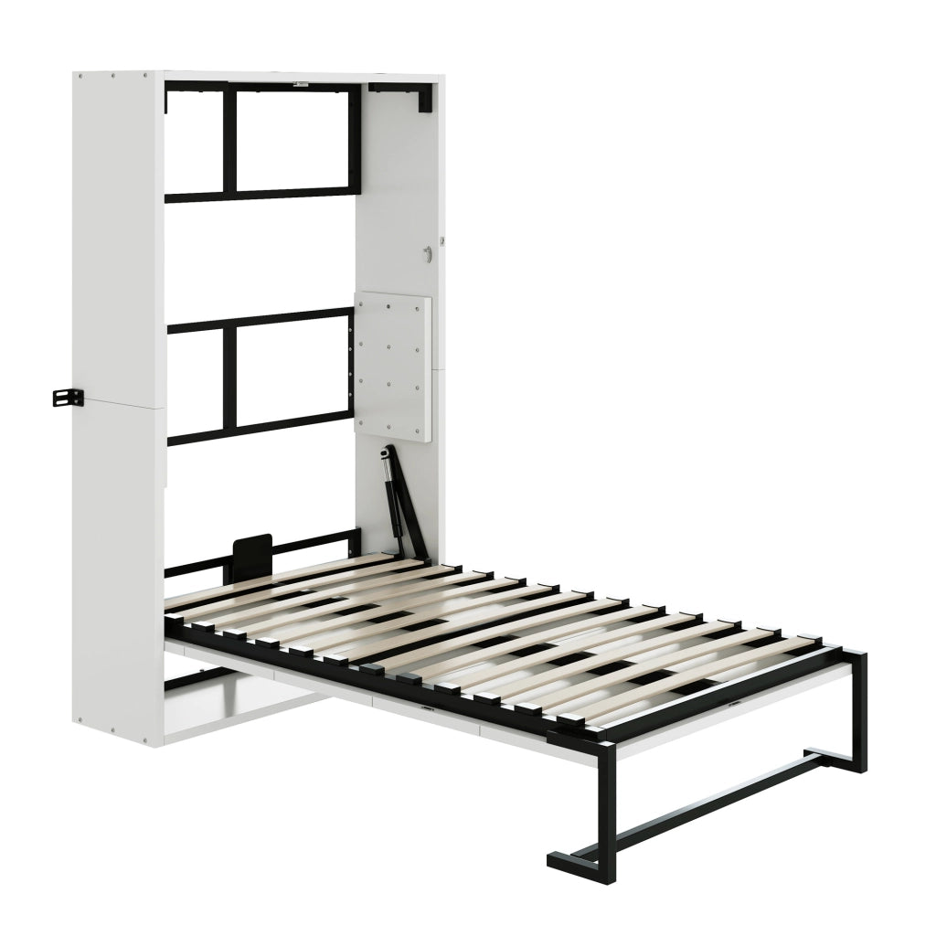 Piano a muro Murphy 90*200 telaio metallico e pannello in legno fissazione a chiave robusto silenzioso e multifunzionale