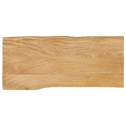 Piano Tavolo 90x40x2,5 cm Bordi Vivi in Legno Massello di Mango