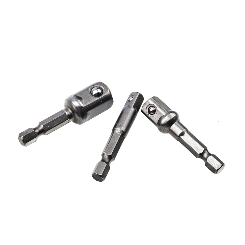 Set di Adattatori per Bussole 50mm – 1/2, 3/8, 1/4 Pollici, 3 Pezzi | Acciaio Inossidabile, Lunghezza 5 cm