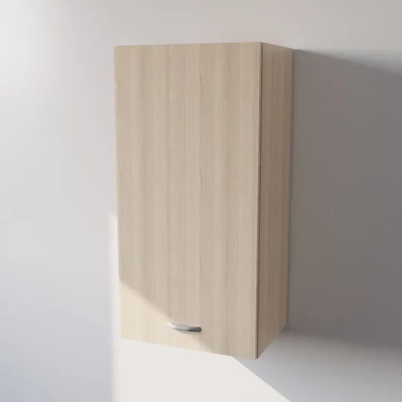 Pensile Cucina  in Legno Nobilitato Rovere Mobile Alto con 1 Anta, Pensile Componibile Moderno Made in Italy (H90XL45XP33cm)