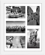 Collage fotografia 11x14 - fotografia per più foto - 5 pezzi - bianco - MDF