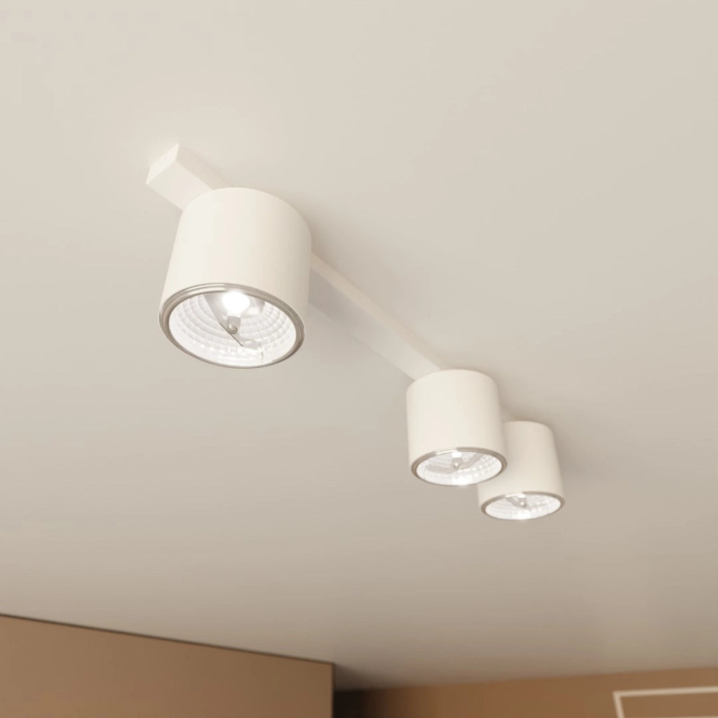 Faretto da soffitto Nano in acciaio bianco