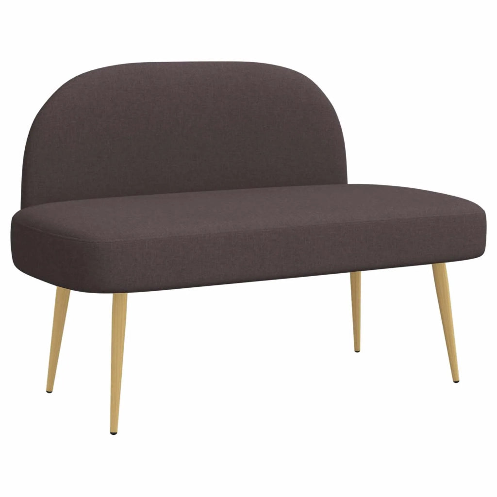 Panchina imbottita con schienale Marrone scuro 110 x 60 x 76 cm 42040760