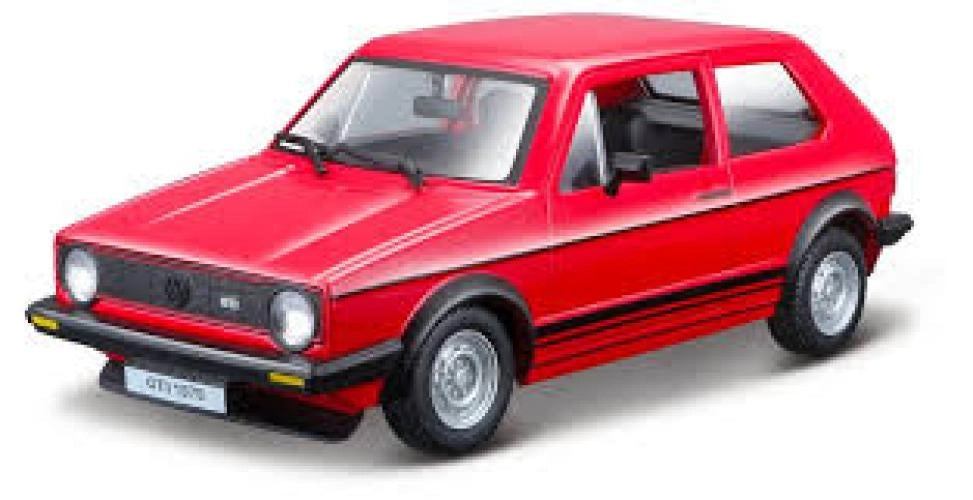 Volkswagen Golf Mk1 GTI (1979),Modellino veicolo scala 1:24,Licenza ufficiale,Bburago,Eta 3+