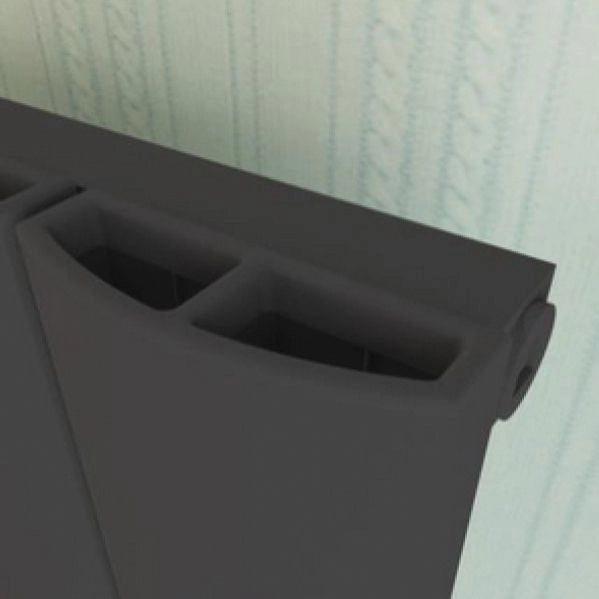 Termoarredo Modello Alma Varie Misure H1800 Colore Nero Antracite - Antracite L. 470 mm	