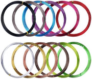 60m Filo di Alluminio Flessibile Multicolore per Artigianato - DIY Gioielleria Modellazione Scultura - 12 Colori
