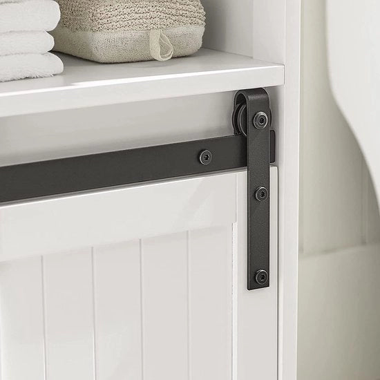 Cassettone per bagno con porta scorrevole