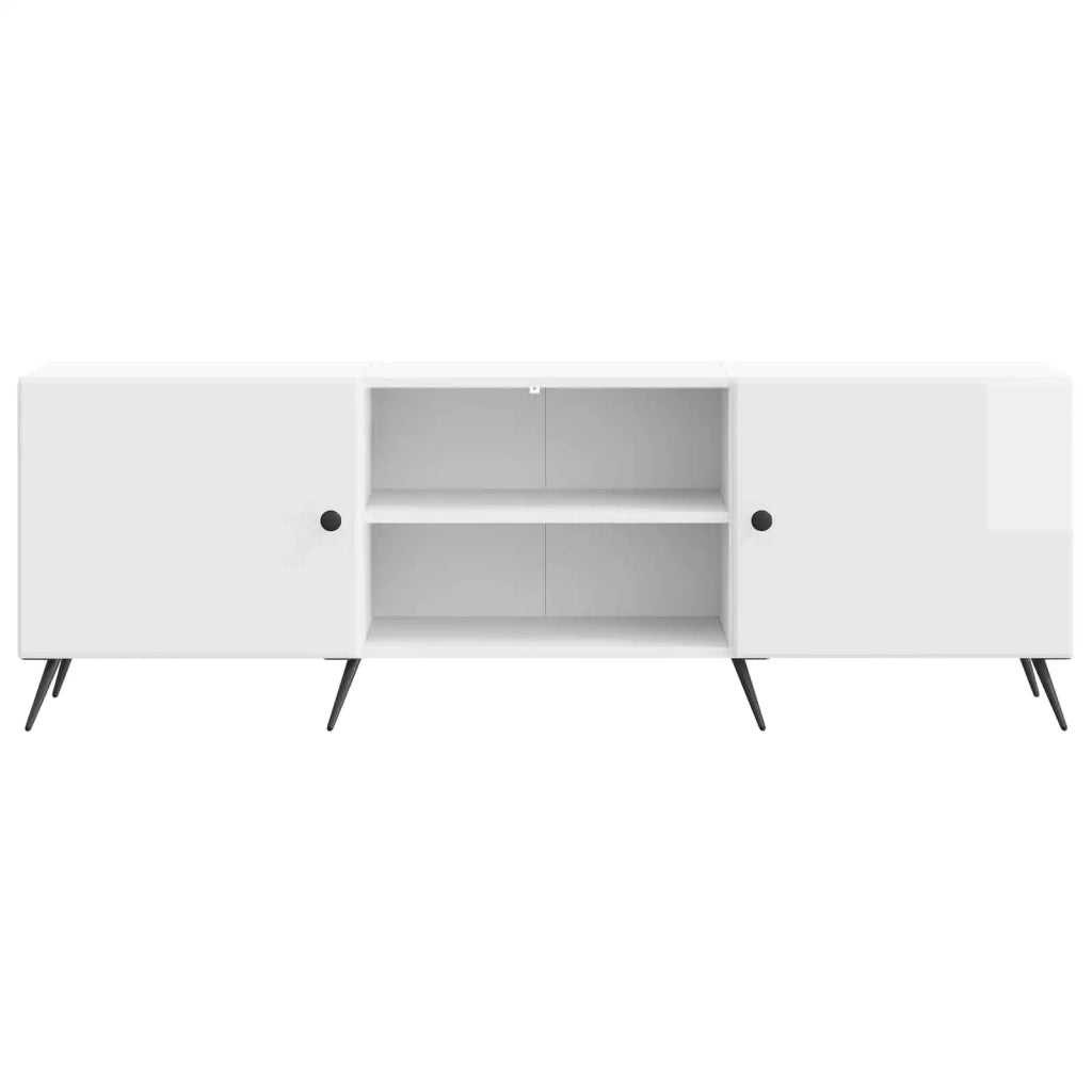 Mobile TV Bianco Lucido 150 x 31 x 50 cm Legno ingegnerizzato 895609