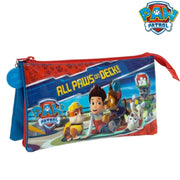Trade Shop - Astuccio Portapenne Paw Patrol Bustina 3 Scomparti Cuccioli Bambini Scuola -