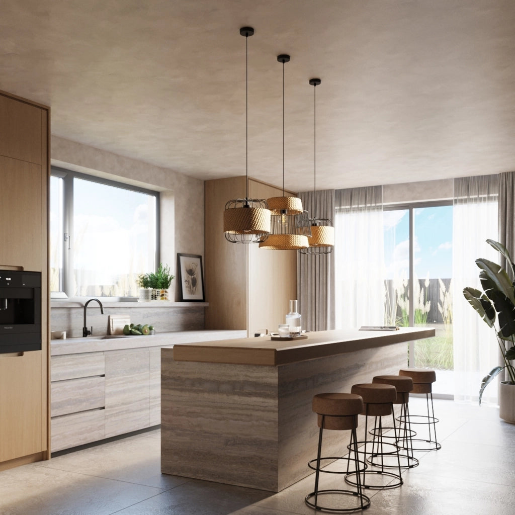 Lampada a sospensione industriale nera E27 Pure Lume