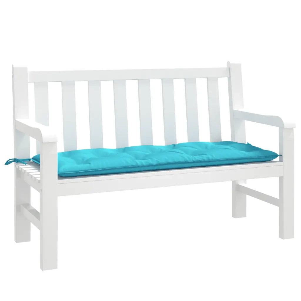 Cuscino per Panca da Giardino Turchese 120x50x7 cm in Tessuto 361601