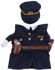 Costume da poliziotto con cappello lavabile - Abito da animale - Costume da Halloween - Abito da festa - Abito per eventi speciali - Animale divertente - Abito per animali