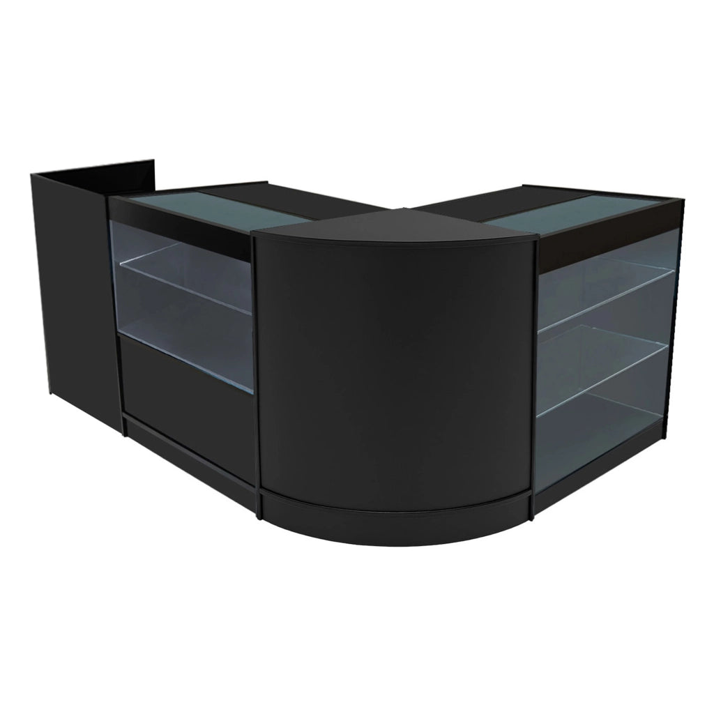 Set Banconi Neri Vega LED K900 C900 CM60 TB60 con Serratura e Vetrina