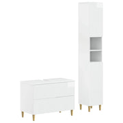 Set di Armadi da Bagno da 2 Pezzi ARNHEM Bianco Lucido 3417526