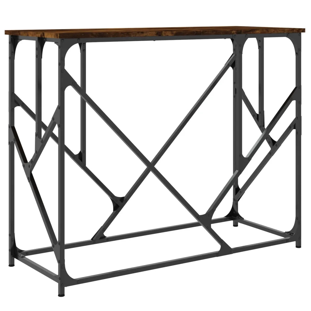 Tavolo Consolle | Tavolo d'Ingresso Rovere Fumo 100x40x80 cm in Legno Multistrato