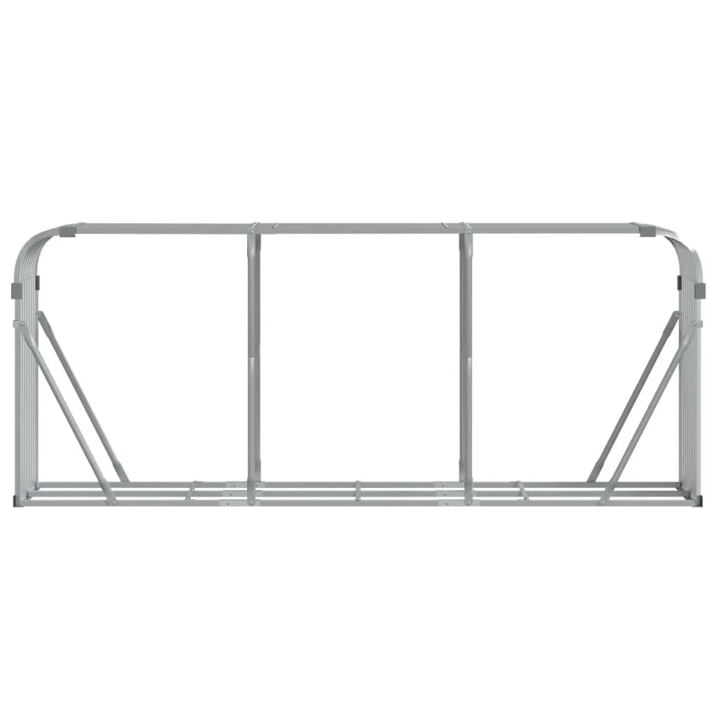 Portalegna argento 234 x 45 x 100 cm acciaio zincato Argento 02_0043793