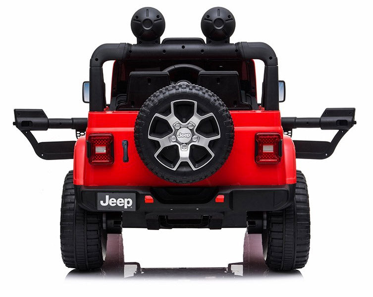 Macchina Elettrica per Bambini 12V con Licenza Jeep Rubicon Rossa