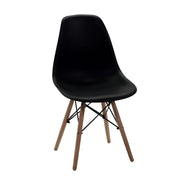Sedia resina legno nero cm 51x46h42,5/82