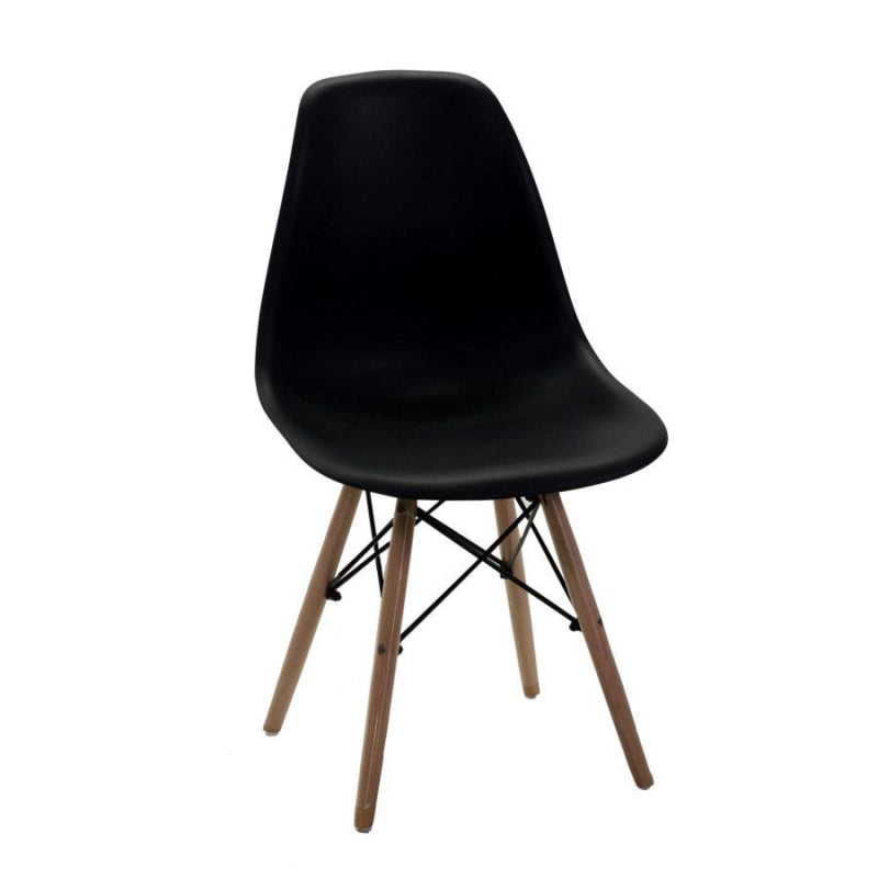 Sedia resina legno nero cm 51x46h42,5/82