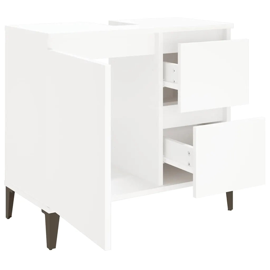 Armadietto da Bagno | Armadio da bagno Bianco 65x33x60 cm in Legno Multistrato