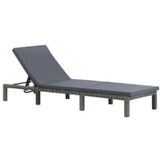 Lettino prendisole sedia a sdraio lettino prendisole letto da giardino mobili da esterno per patio con cuscino resina intrecciata antracite 02_0012505