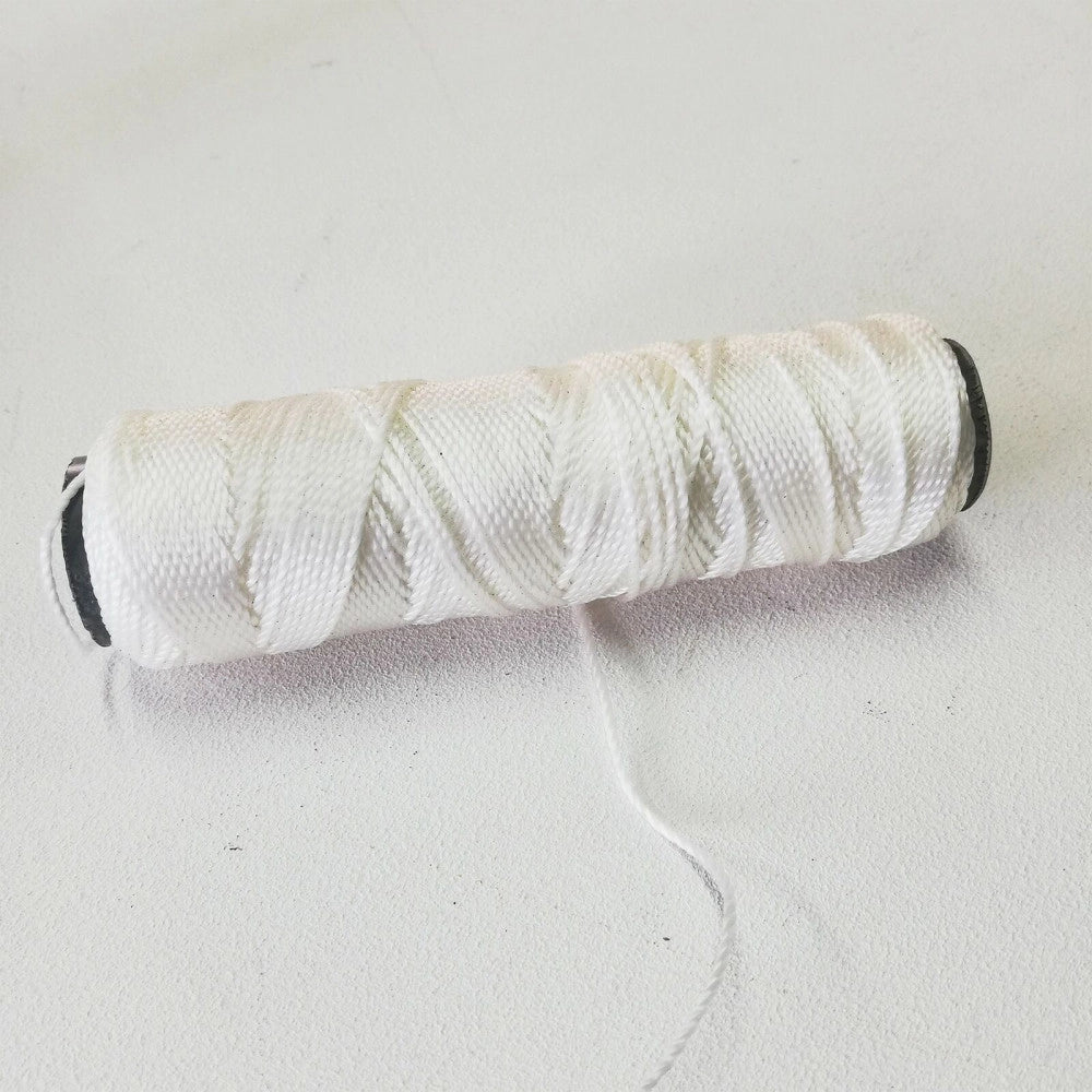 Filo 50mt in cotone per edilizia lenza bianca