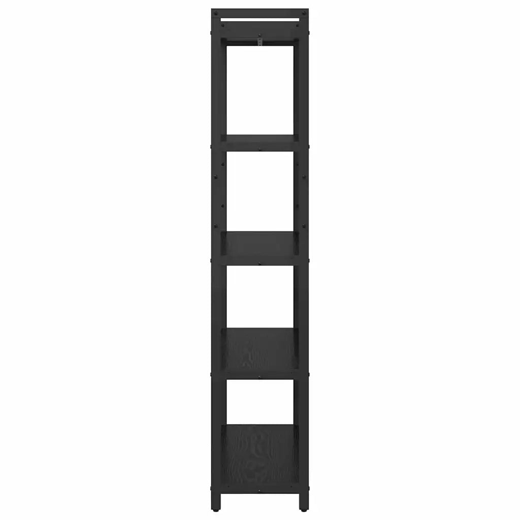 vidaXL Libreria Rovere nero 80 x 30 x 153 cm Legno multistrato