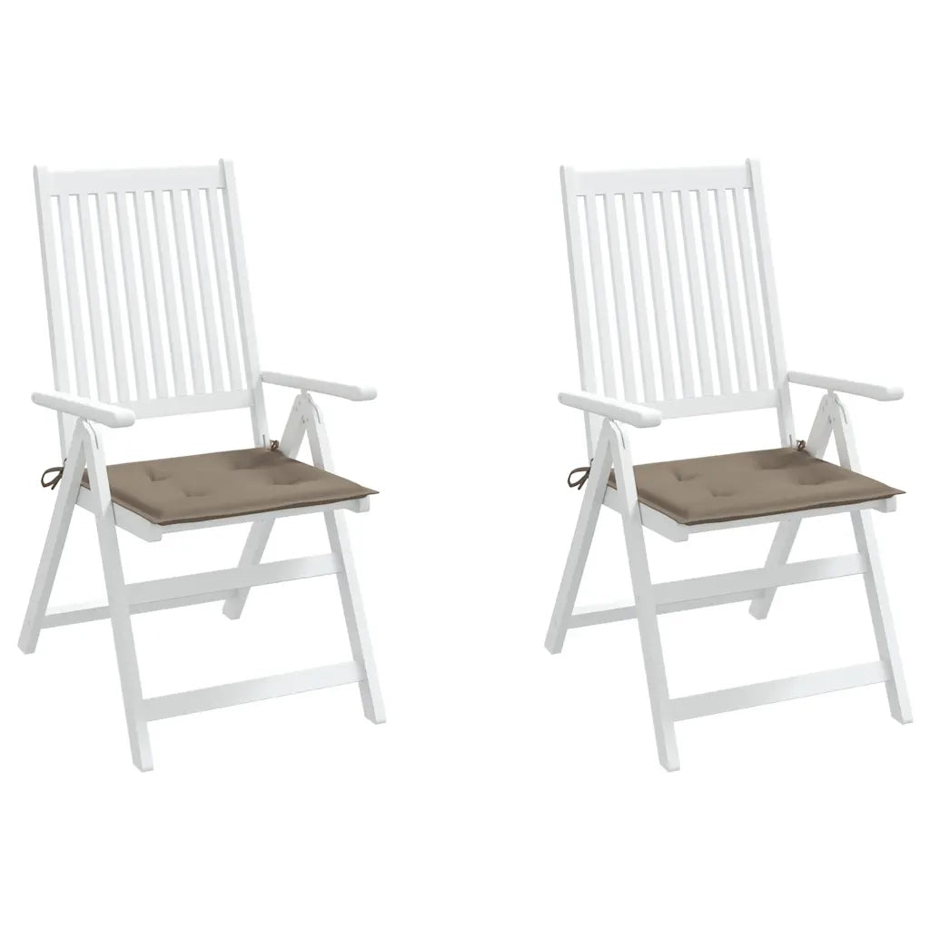 Cuscini per Sedia 2 pz Tortora 50x50x4 cm in Tessuto Oxford