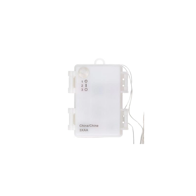 Rete 160 led luce bianco caldo al. batteria cm 240x120