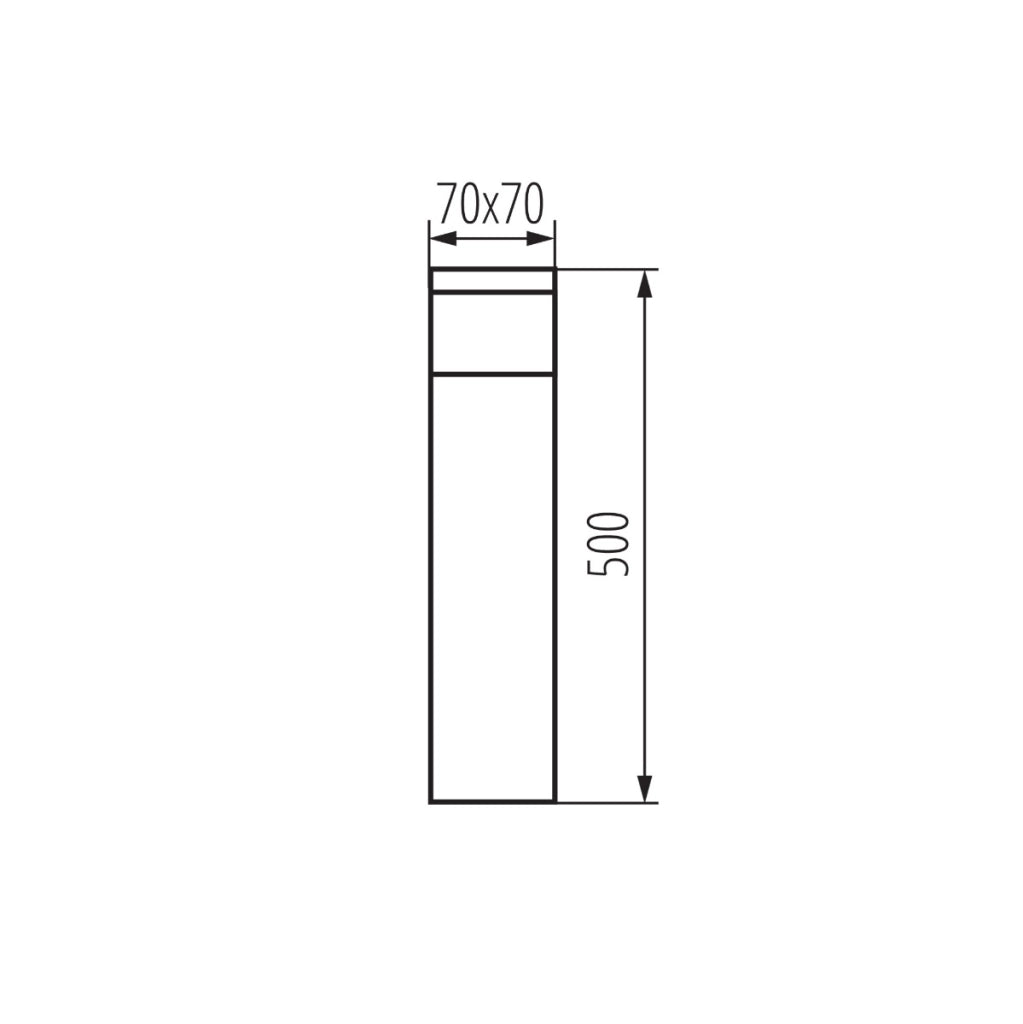 Paletto giardino 50cm nero G9 IP44 Kanlux DASTEN
