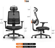 Sedia Ergonomica - 3 Posizioni - Inserimento Automatico - Sostegno Schienale Adattabile