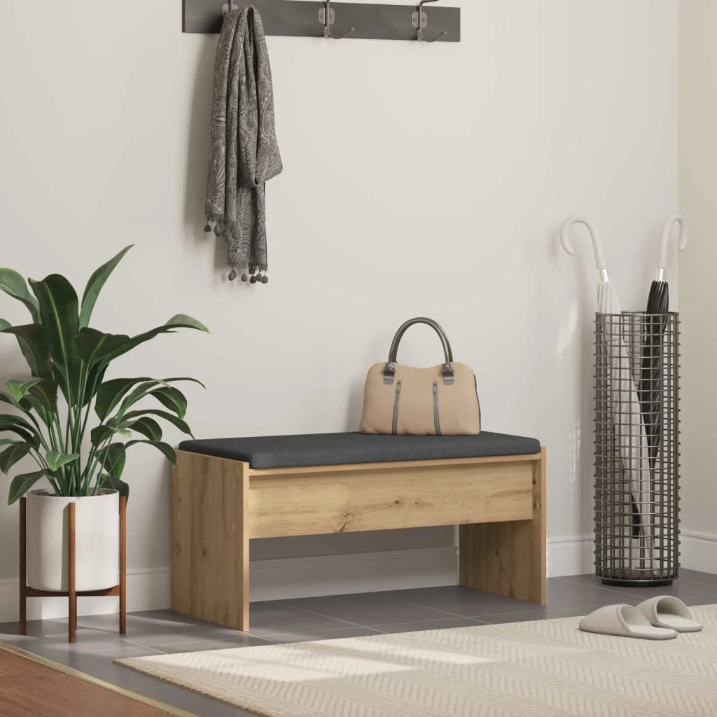 Panca per ingresso Rovere artigianale 83 x 38 x 40 cm