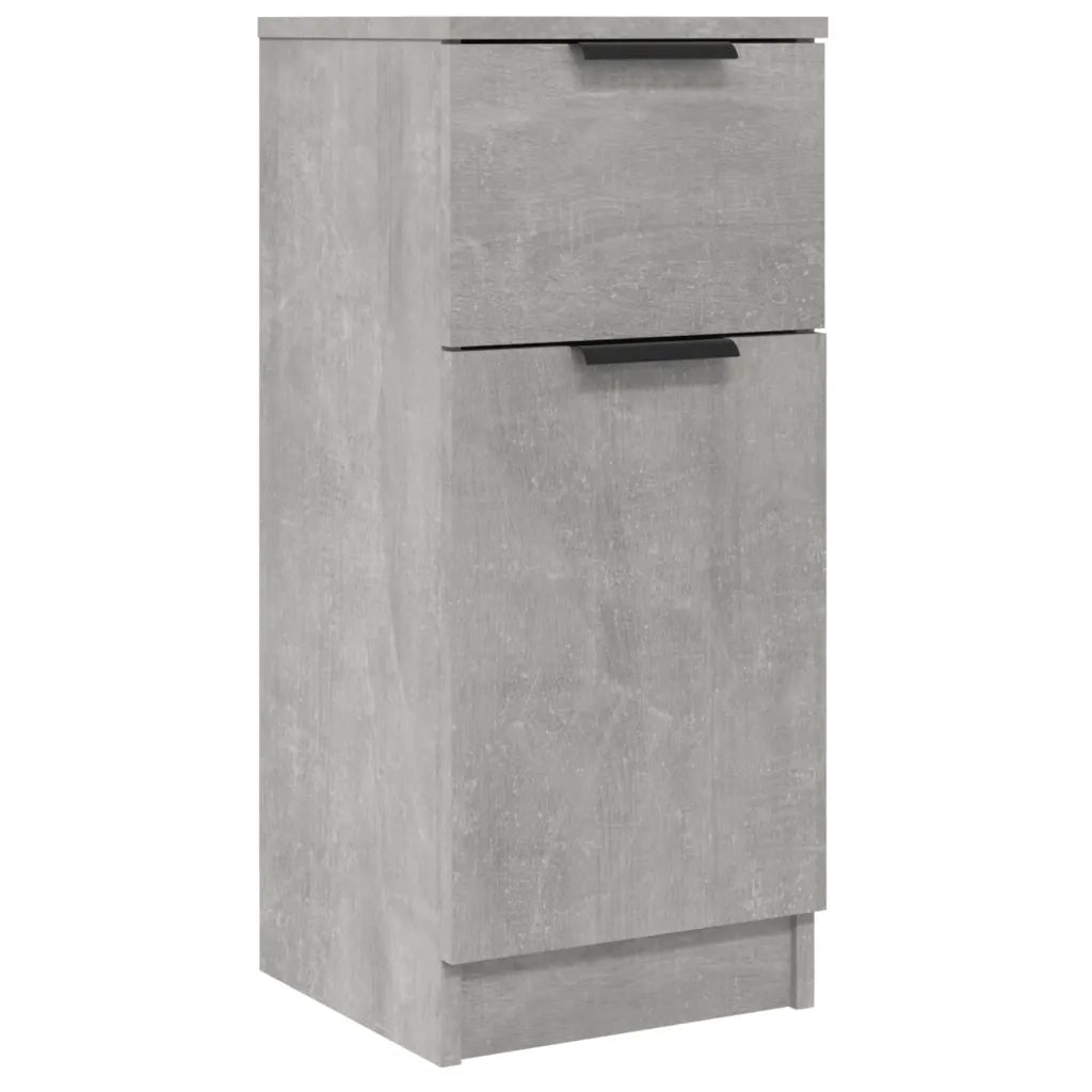 Credenze 2 pz Grigio Cemento 30x30x70 cm in Legno Multistrato 811124