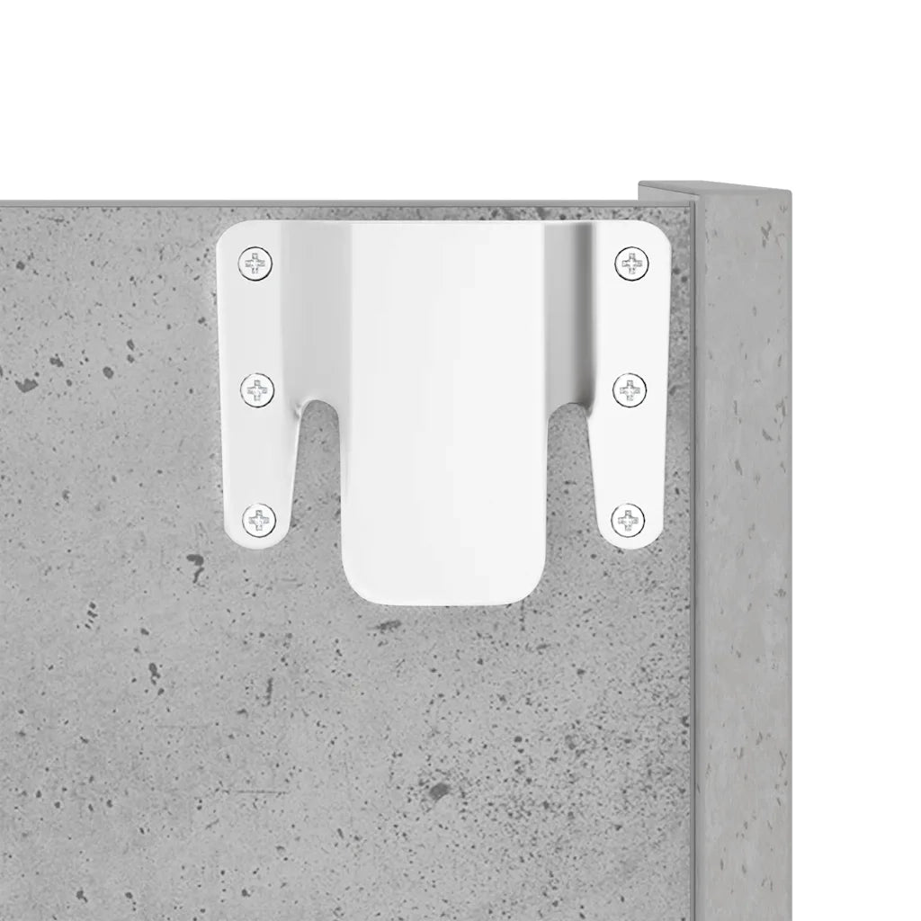 Scarpiera a Muro Grigio Cemento 60x18x60cm in Legno Multistrato 806726