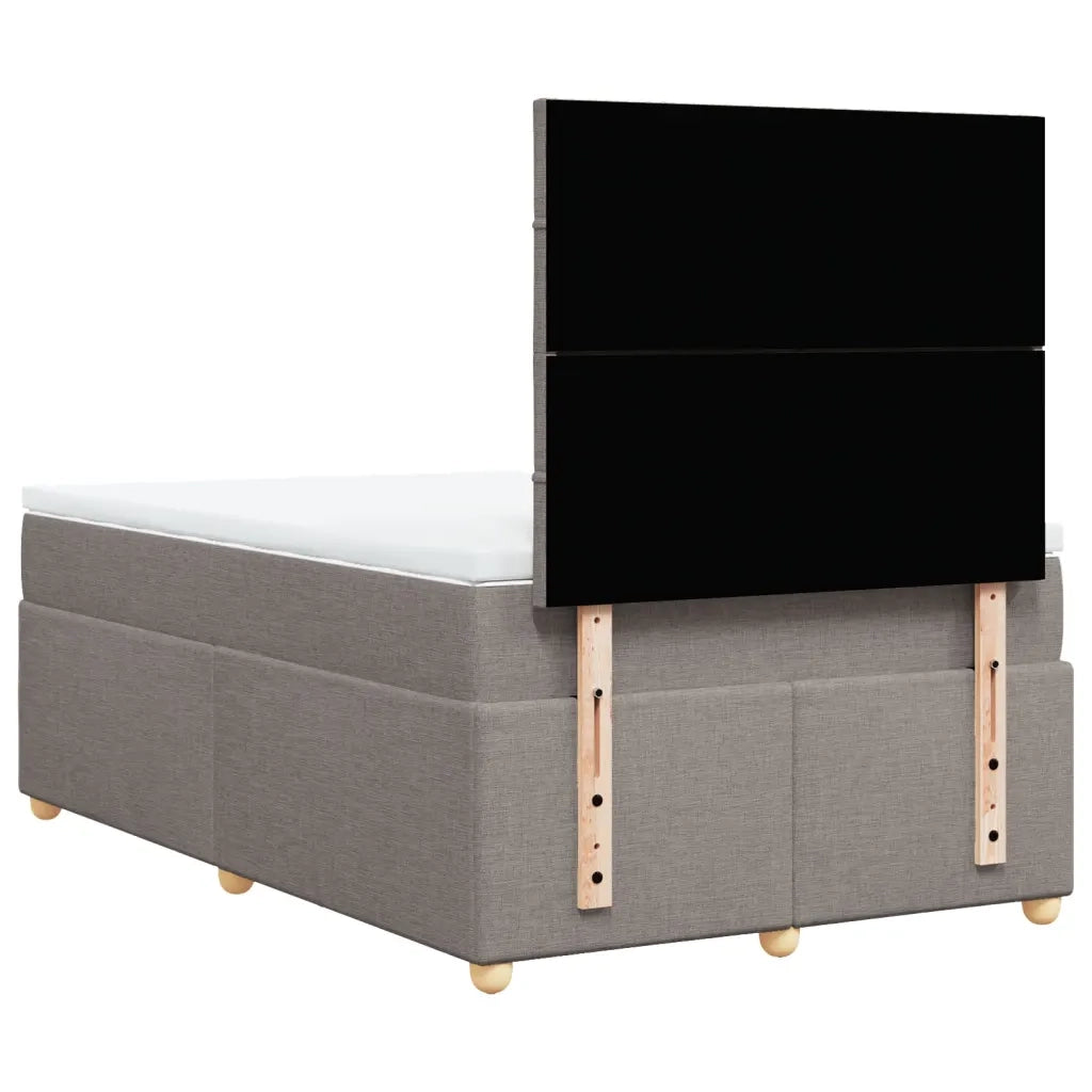 Giroletto a Molle con Materasso Tortora 120x190 cm in Tessuto