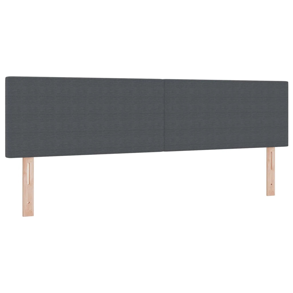 Testiera | Testata LED con Testiera | Testata Grigio scuro 180 cm Tessuto in Cords