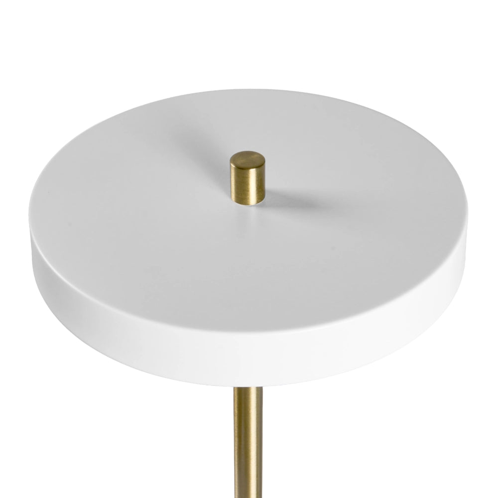 Lampada da terra a LED con base in metallo con dimmer bianca in stile moderno