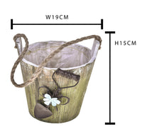 Set 2 Cesti con Pala e Manici in Corda Larghezza 19 cm